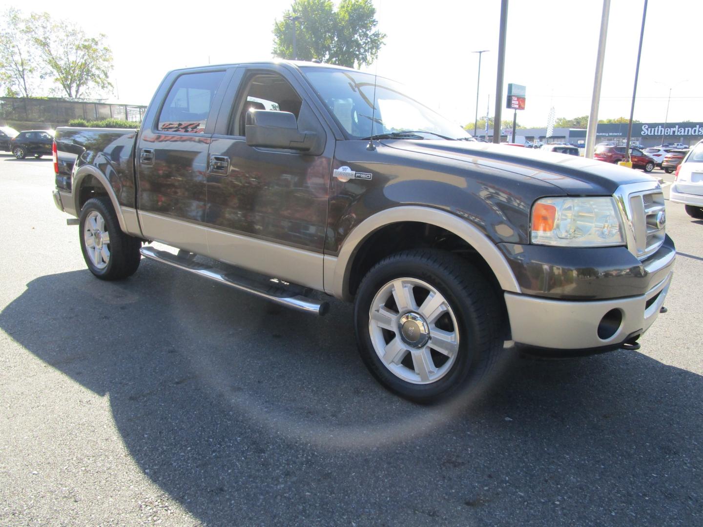 2008 Brown /Tan/Leather Ford F-150 FX4 SuperCrew (1FTPW14VX8K) with an 5.4L V8 SOHC 24V FFV engine, 4-Speed Automatic Overdrive transmission, located at 1814 Albert Pike Road, Hot Springs, AR, 71913, (501) 623-1717, 34.494228, -93.094070 - Photo#4