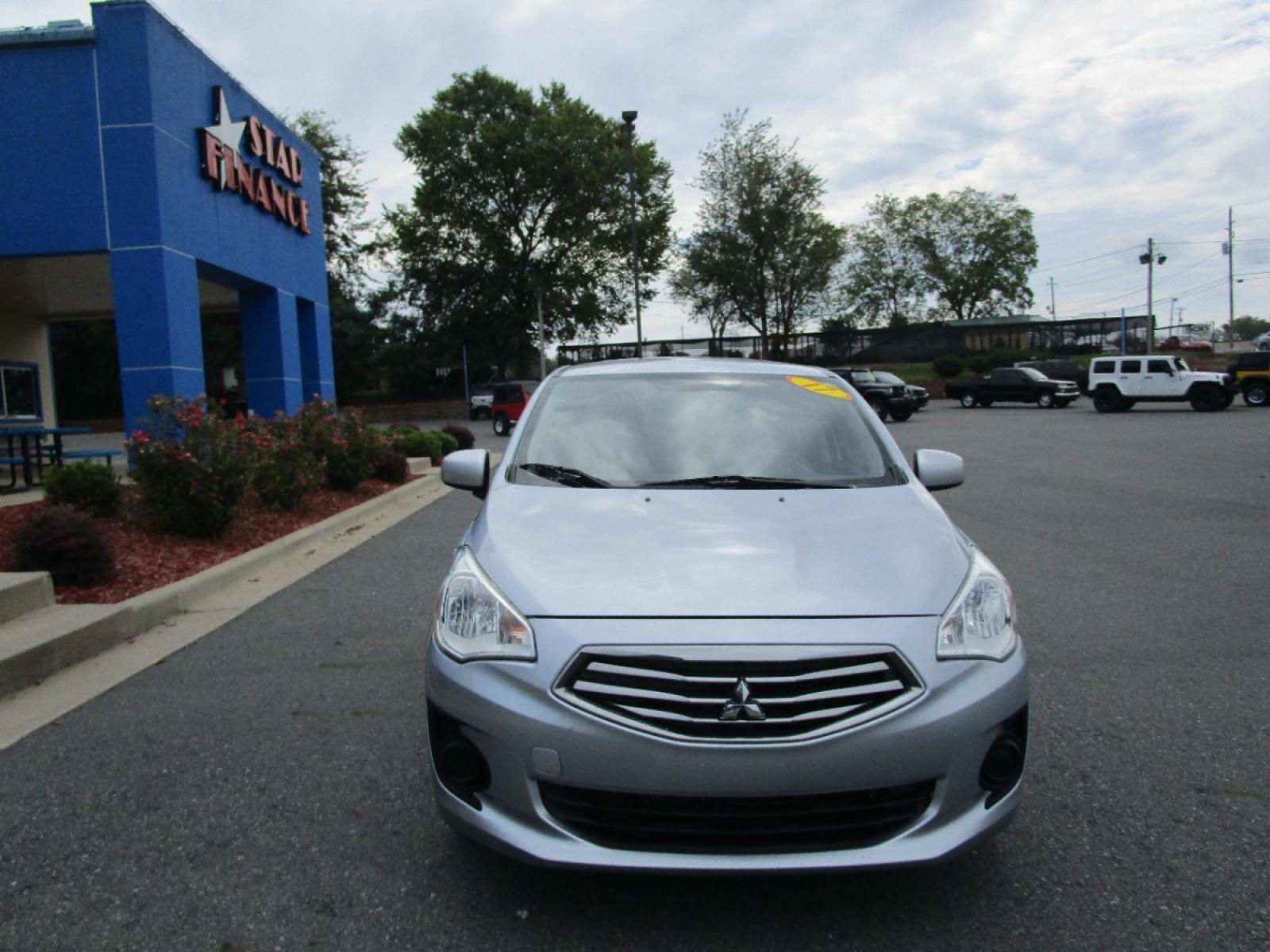 2017 SILVER /Gray / Cloth Mitsubishi Mirage G4 SE 5M (ML32F3FJ7HH) with an 1.2L L3 DOHC engine, 5M transmission, located at 1814 Albert Pike Road, Hot Springs, AR, 71913, (501) 623-1717, 34.494228, -93.094070 - Photo #2
