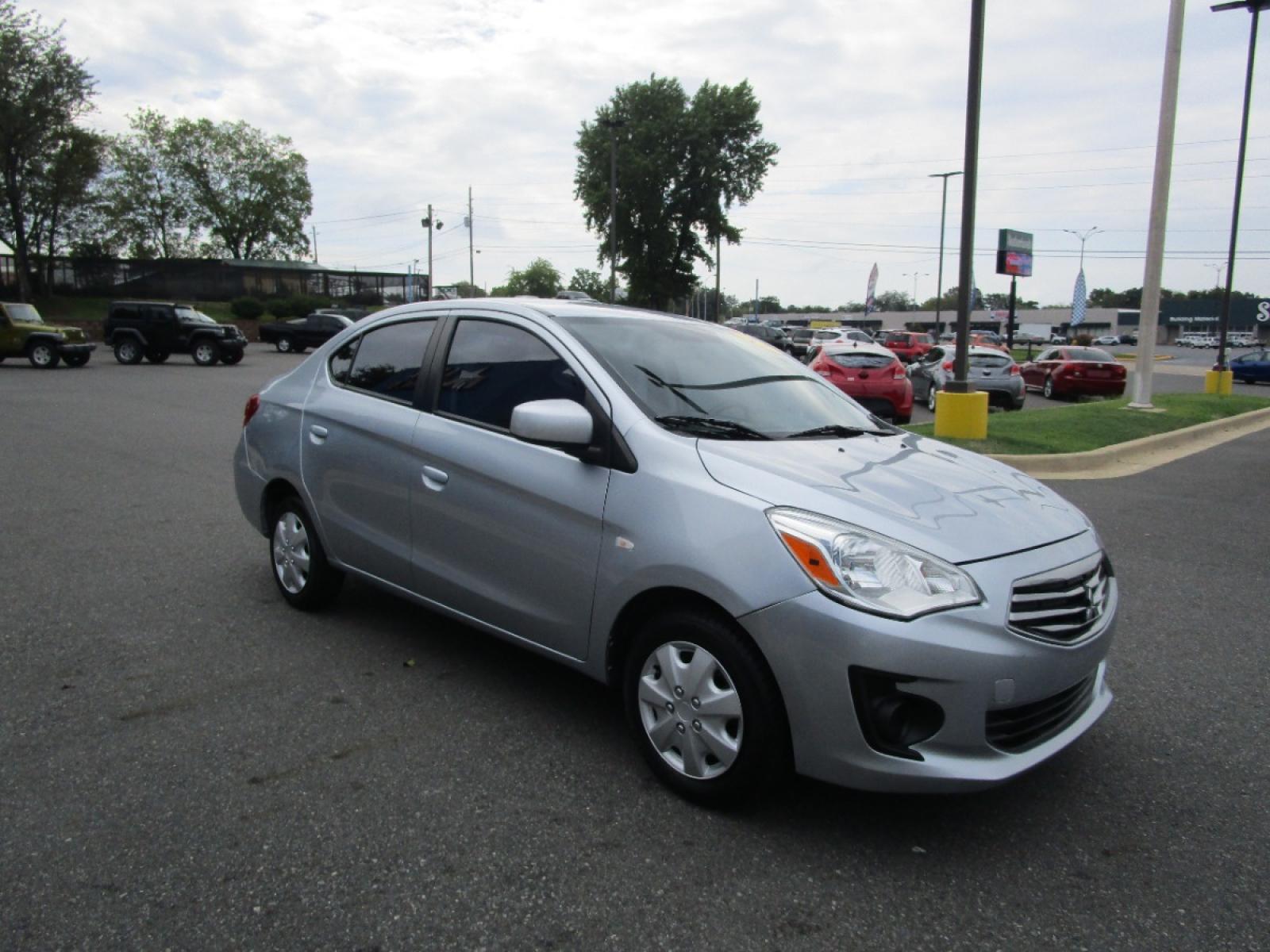 2017 SILVER /Gray / Cloth Mitsubishi Mirage G4 SE 5M (ML32F3FJ7HH) with an 1.2L L3 DOHC engine, 5M transmission, located at 1814 Albert Pike Road, Hot Springs, AR, 71913, (501) 623-1717, 34.494228, -93.094070 - Photo #3