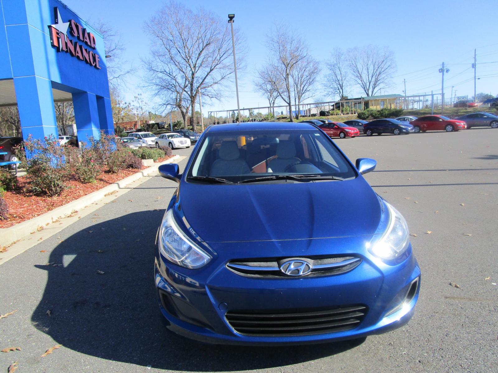 2016 Blue /Gray / Cloth Hyundai Accent SE 4-Door 6A (KMHCT4AE4GU) with an 1.6L L4 DOHC 16V engine, 6A transmission, located at 1814 Albert Pike Road, Hot Springs, AR, 71913, (501) 623-1717, 34.494228, -93.094070 - Photo #2