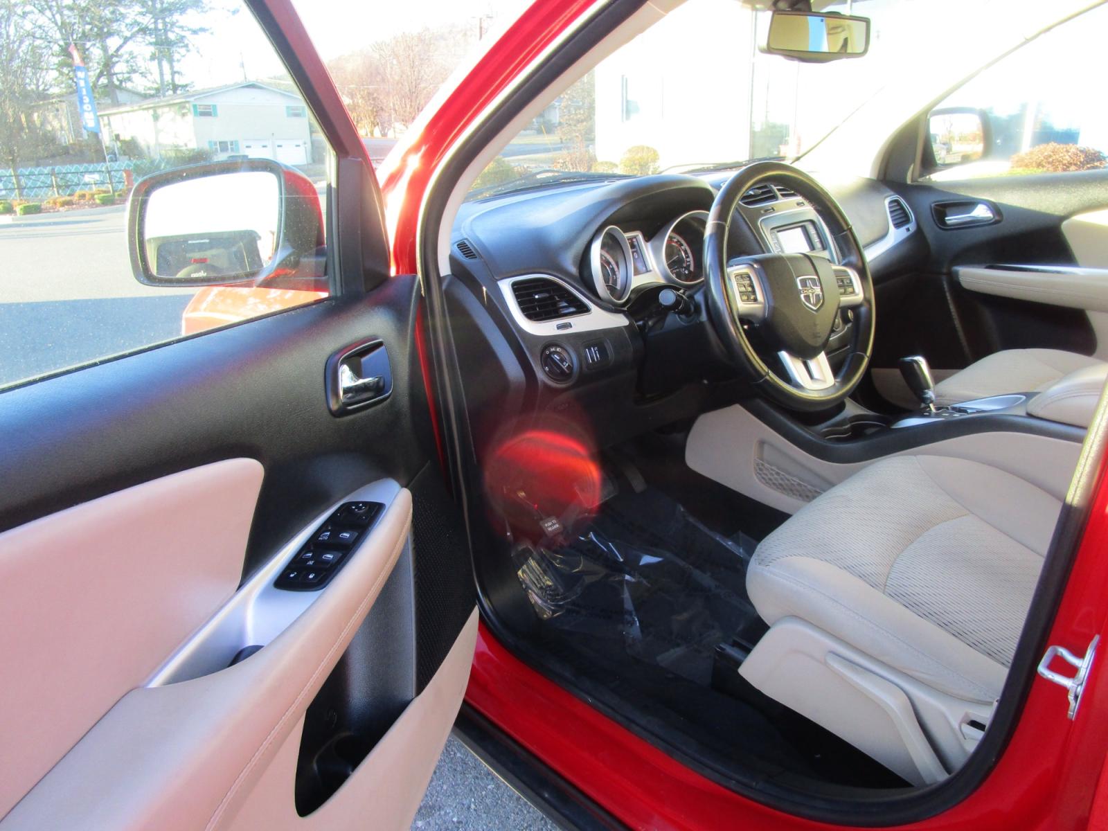 2013 RED /Black / Cloth Dodge Journey SXT AWD (3C4PDDBG1DT) with an 3.6L V6 DOHC 24V engine, 6-Speed Automatic transmission, located at 1814 Albert Pike Road, Hot Springs, AR, 71913, (501) 623-1717, 34.494228, -93.094070 - Photo #6