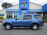 2009 Blue /Tan / Cloth Ford Explorer XLT 4.0L 2WD (1FMEU63E79U) with an 4.0L V6 SOHC 16V engine, 5-Speed Automatic transmission, located at 1814 Albert Pike Road, Hot Springs, AR, 71913, (501) 623-1717, 34.494228, -93.094070 - Photo#0