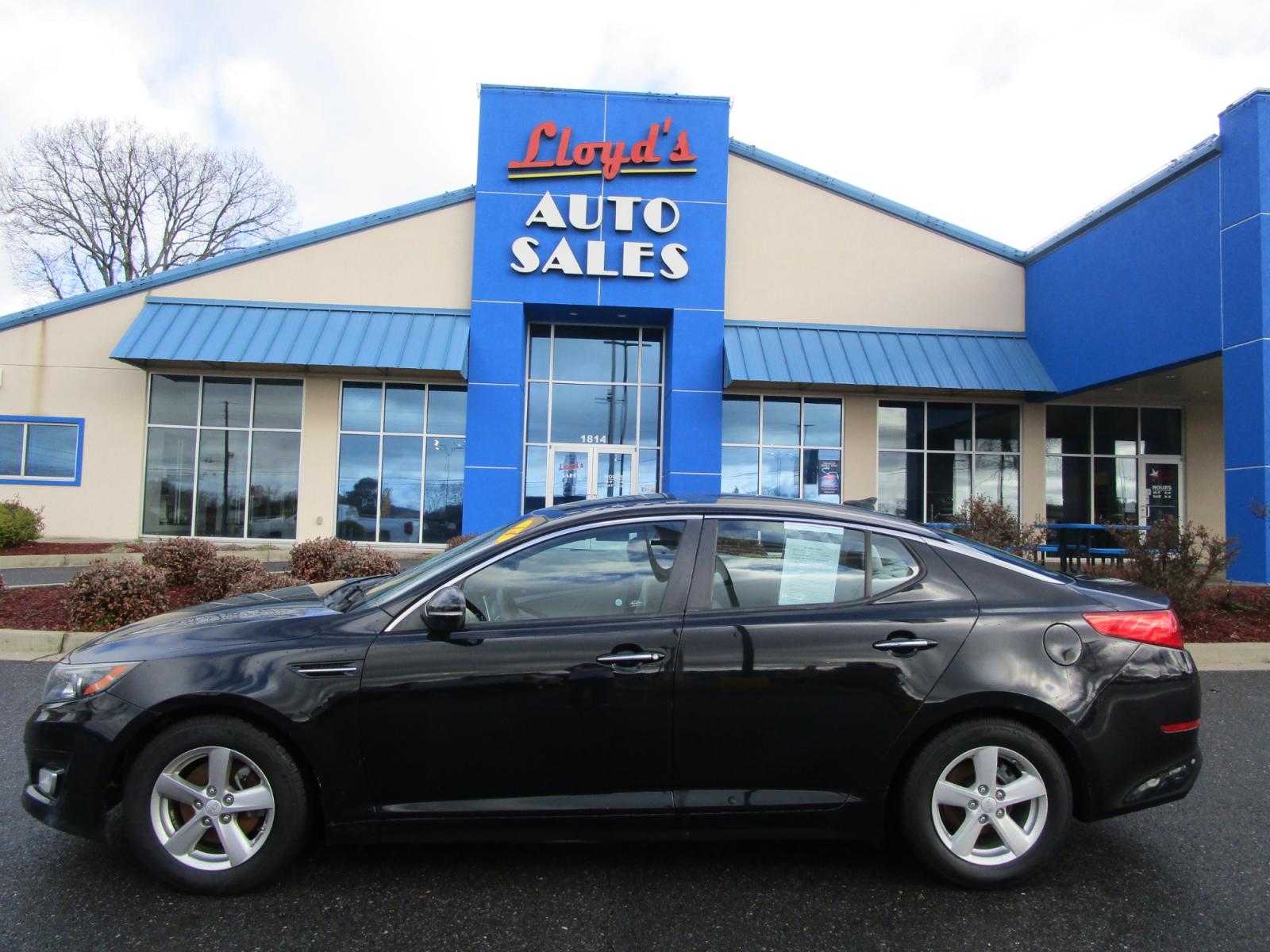 2014 BLACK /Light Gray Cloth Kia Optima LX (5XXGM4A70EG) with an 2.4L L4 DOHC 16V engine, 6-Speed Automatic transmission, located at 1814 Albert Pike Road, Hot Springs, AR, 71913, (501) 623-1717, 34.494228, -93.094070 - Photo #0