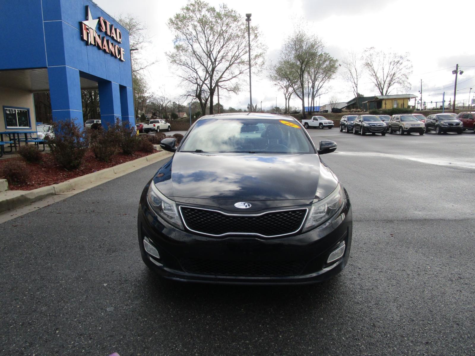 2014 BLACK /Light Gray Cloth Kia Optima LX (5XXGM4A70EG) with an 2.4L L4 DOHC 16V engine, 6-Speed Automatic transmission, located at 1814 Albert Pike Road, Hot Springs, AR, 71913, (501) 623-1717, 34.494228, -93.094070 - Photo #2