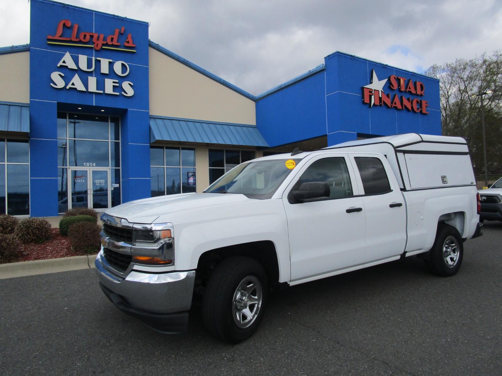 2017 /Gray / Cloth Chevrolet Silverado 1500 Work Truck Double Cab 2WD (1GCRCNEH1HZ) with an 4.3L V6 OHV 12V engine, 6A transmission, located at 1814 Albert Pike Road, Hot Springs, AR, 71913, (501) 623-1717, 34.494228, -93.094070 - Photo #1
