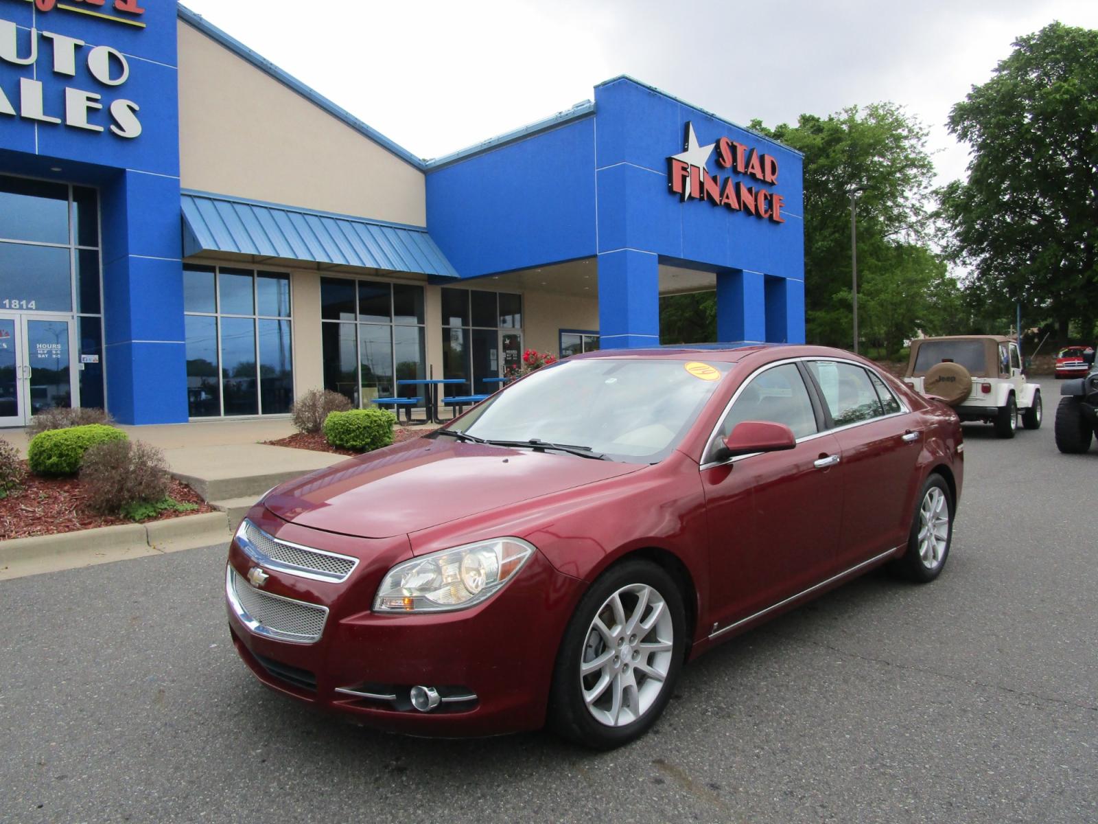 2009 MAROON /Tan / Leather Chevrolet Malibu LTZ (1G1ZK57739F) with an 3.6L V6 DOHC 24V engine, 6-Speed Automatic transmission, located at 1814 Albert Pike Road, Hot Springs, AR, 71913, (501) 623-1717, 34.494228, -93.094070 - Photo #1