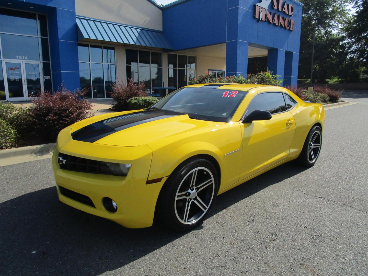 2012 Yellow /BLACK Chevrolet Camaro Coupe 1LT (2G1FB1E30C9) with an 3.6L V6 DOHC 24V FFV engine, 6-Speed Automatic transmission, located at 1814 Albert Pike Road, Hot Springs, AR, 71913, (501) 623-1717, 34.494228, -93.094070 - Photo#1