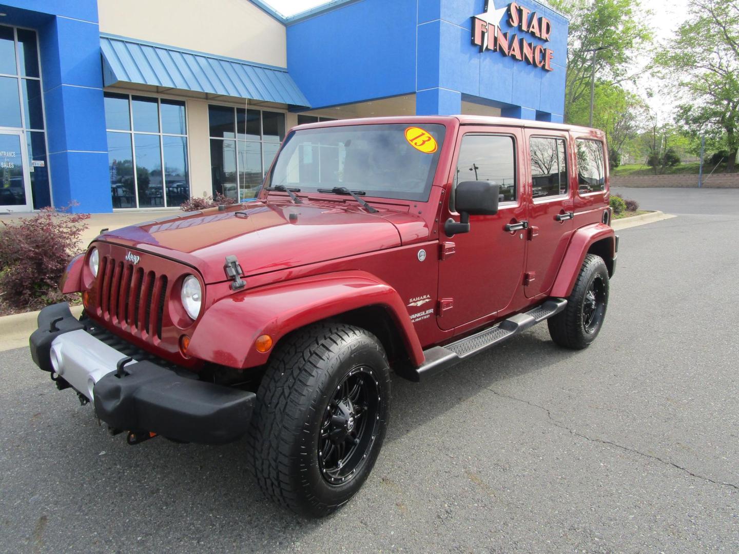 2013 MAROON /Black / Leather Jeep Wrangler Unlimited Sahara 4WD (1C4BJWEG9DL) with an 3.6L V6 DOHC 24V FFV engine, located at 1814 Albert Pike Road, Hot Springs, AR, 71913, (501) 623-1717, 34.494228, -93.094070 - Photo#9