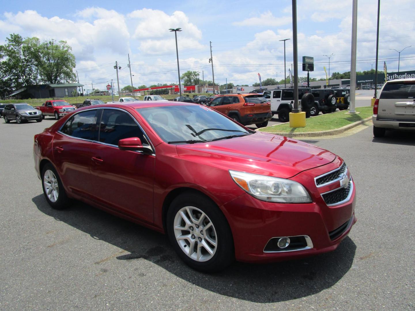 2013 RED Chevrolet Malibu ECO 2SA (1G11F5RR6DF) with an 2.4L L4 DOHC 16V engine, 6-Speed Automatic transmission, located at 1814 Albert Pike Road, Hot Springs, AR, 71913, (501) 623-1717, 34.494228, -93.094070 - Photo#3