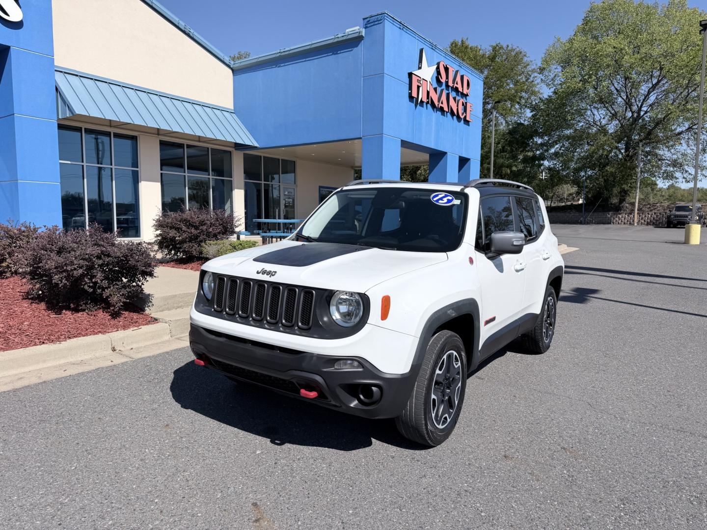 2015 WHITE /Black / Leather Jeep Renegade (ZACCJBCTXFP) , located at 1814 Albert Pike Road, Hot Springs, AR, 71913, (501) 623-1717, 34.494228, -93.094070- Photo#1