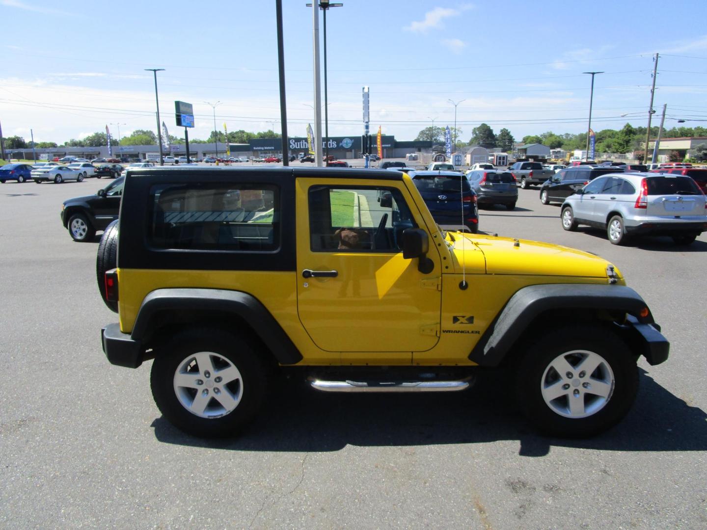 2008 Yellow /Gray / Cloth Jeep Wrangler X (1J4FA24138L) with an 3.8L V6 OHV 12V engine, located at 1814 Albert Pike Road, Hot Springs, AR, 71913, (501) 623-1717, 34.494228, -93.094070 - 2008 Jeep Wrangler X 3.8L V6 F OHV 12V Gasoline Rear Wheel Drive 4X4 - Photo#4