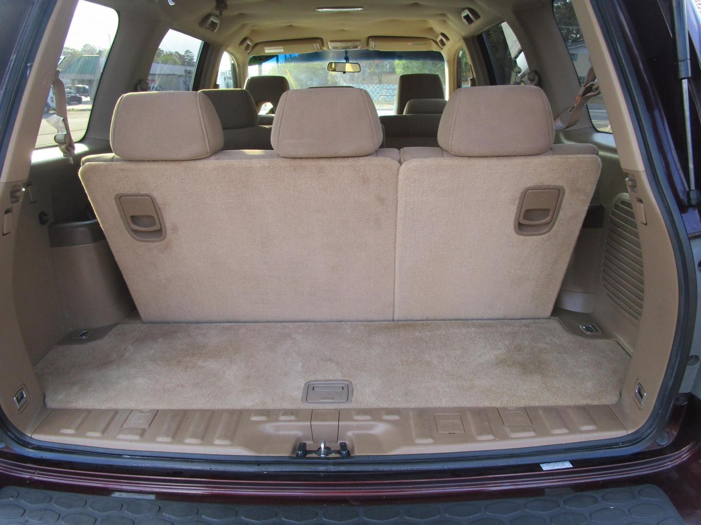 2008 Dark Cherry Pearl /Saddle Honda Pilot EX 2WD (5FNYF28408B) with an 3.5L V6 SOHC 24V engine, 5-Speed Automatic Overdrive transmission, located at 1814 Albert Pike Road, Hot Springs, AR, 71913, (501) 623-1717, 34.494228, -93.094070 - 2008 Honda Pilot EX 4 Door SUV. 3.5L V6 F SOHC 24V Gasoline. Front Wheel Drive. 3rd Row Seating. - Photo#9