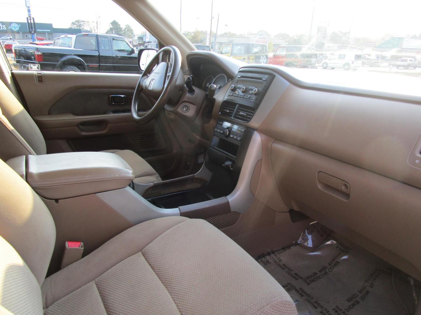 2008 Dark Cherry Pearl /Saddle Honda Pilot EX 2WD (5FNYF28408B) with an 3.5L V6 SOHC 24V engine, 5-Speed Automatic Overdrive transmission, located at 1814 Albert Pike Road, Hot Springs, AR, 71913, (501) 623-1717, 34.494228, -93.094070 - 2008 Honda Pilot EX 4 Door SUV. 3.5L V6 F SOHC 24V Gasoline. Front Wheel Drive. 3rd Row Seating. - Photo#5