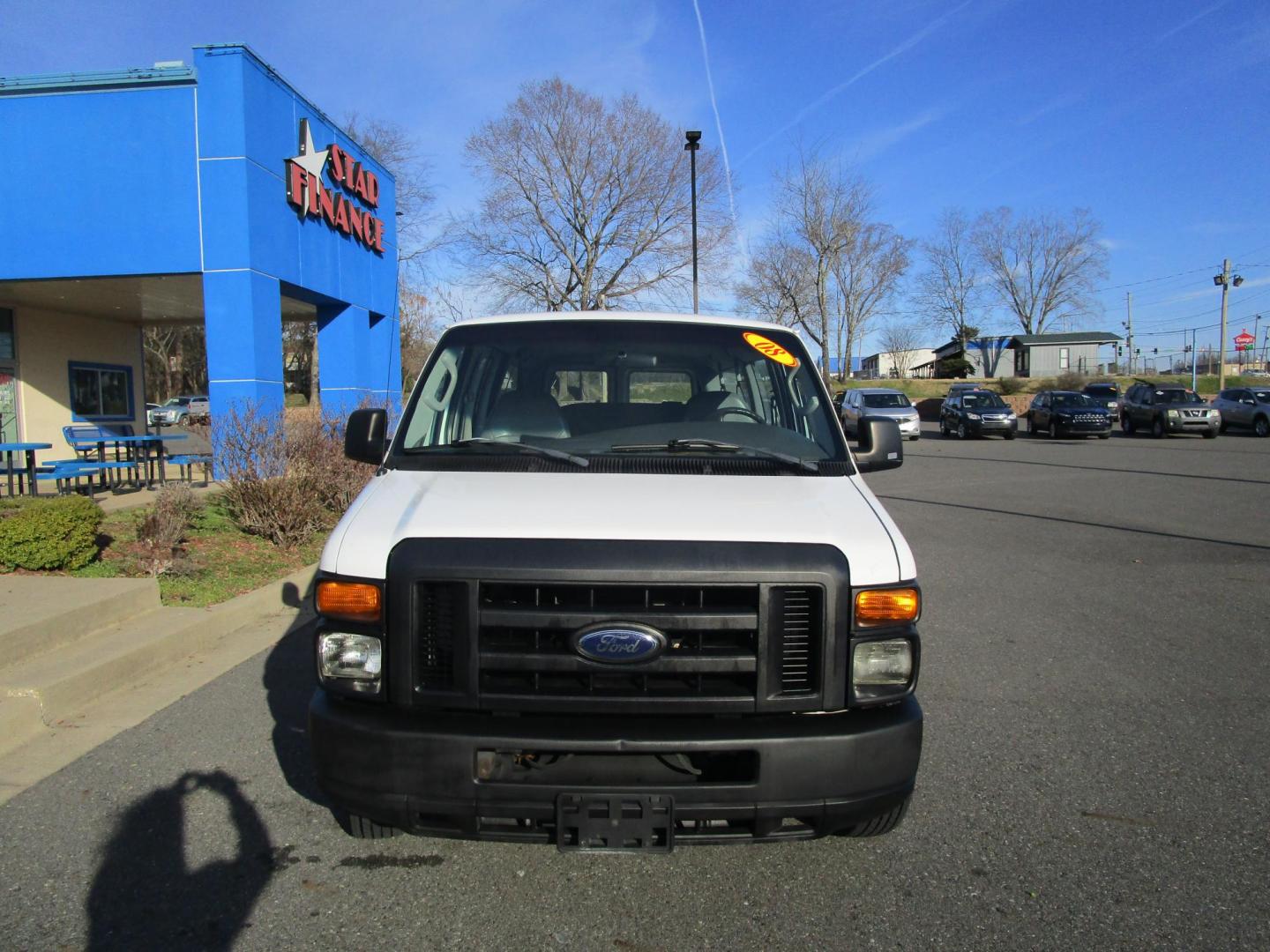 2008 WHITE /GREY Ford E-Series Wagon E-150 XL (1FMNE11W88D) with an 4.6L V8 SOHC 16V engine, 4-Speed Automatic transmission, located at 1814 Albert Pike Road, Hot Springs, AR, 71913, (501) 623-1717, 34.494228, -93.094070 - Photo#1