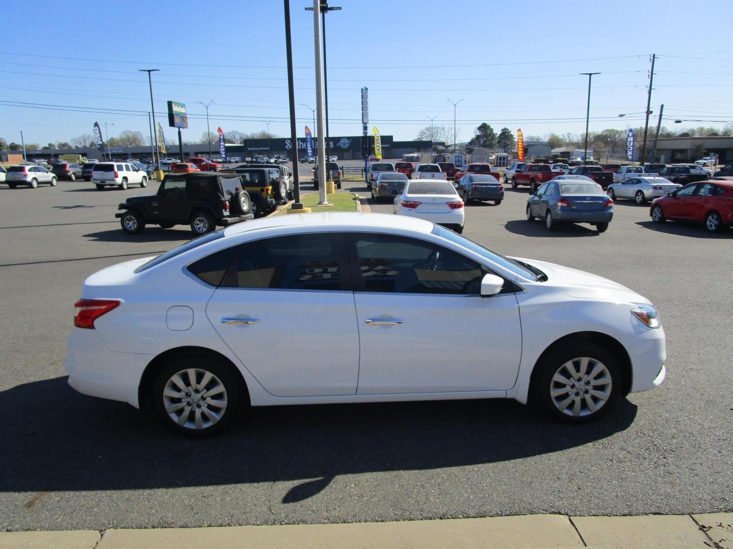 2018 WHITE /GREY Nissan Sentra S CVT (3N1AB7AP2JY) with an 1.8L L4 SFI DOHC 16V engine, CVT transmission, located at 1814 Albert Pike Road, Hot Springs, AR, 71913, (501) 623-1717, 34.494228, -93.094070 - Photo#2
