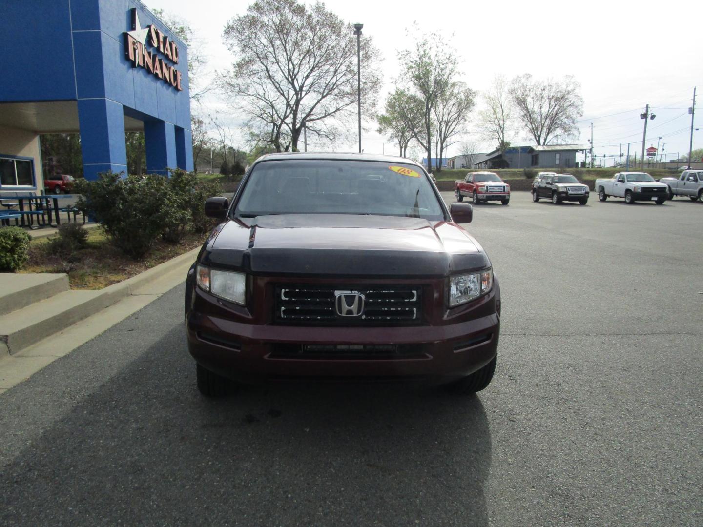2008 MAROON Honda Ridgeline RTL (2HJYK16518H) with an 3.5L V6 SOHC 24V engine, 5-Speed Automatic Overdrive transmission, located at 1814 Albert Pike Road, Hot Springs, AR, 71913, (501) 623-1717, 34.494228, -93.094070 - Photo#1