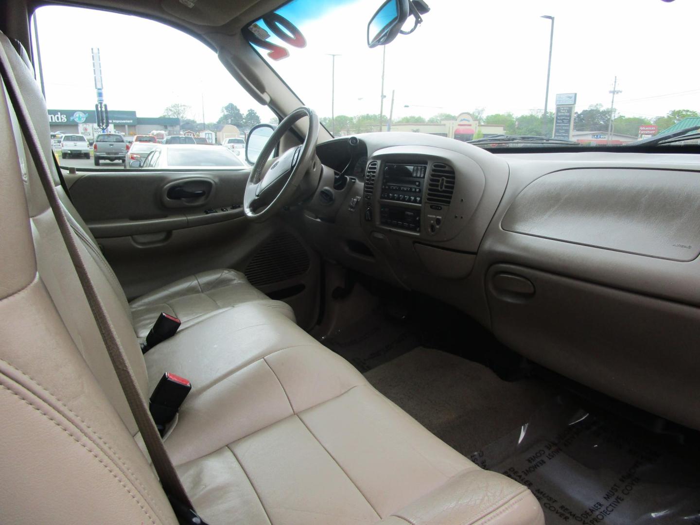 2002 RED /Tan / Leather Ford F-150 Lariat SuperCab Flareside 4WD (2FTRX08L42C) with an 5.4L V8 SOHC 16V engine, 4-Speed Automatic Overdrive transmission, located at 1814 Albert Pike Road, Hot Springs, AR, 71913, (501) 623-1717, 34.494228, -93.094070 - Photo#7
