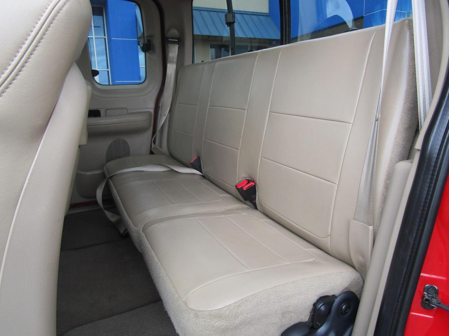 2002 RED /Tan / Leather Ford F-150 Lariat SuperCab Flareside 4WD (2FTRX08L42C) with an 5.4L V8 SOHC 16V engine, 4-Speed Automatic Overdrive transmission, located at 1814 Albert Pike Road, Hot Springs, AR, 71913, (501) 623-1717, 34.494228, -93.094070 - Photo#8