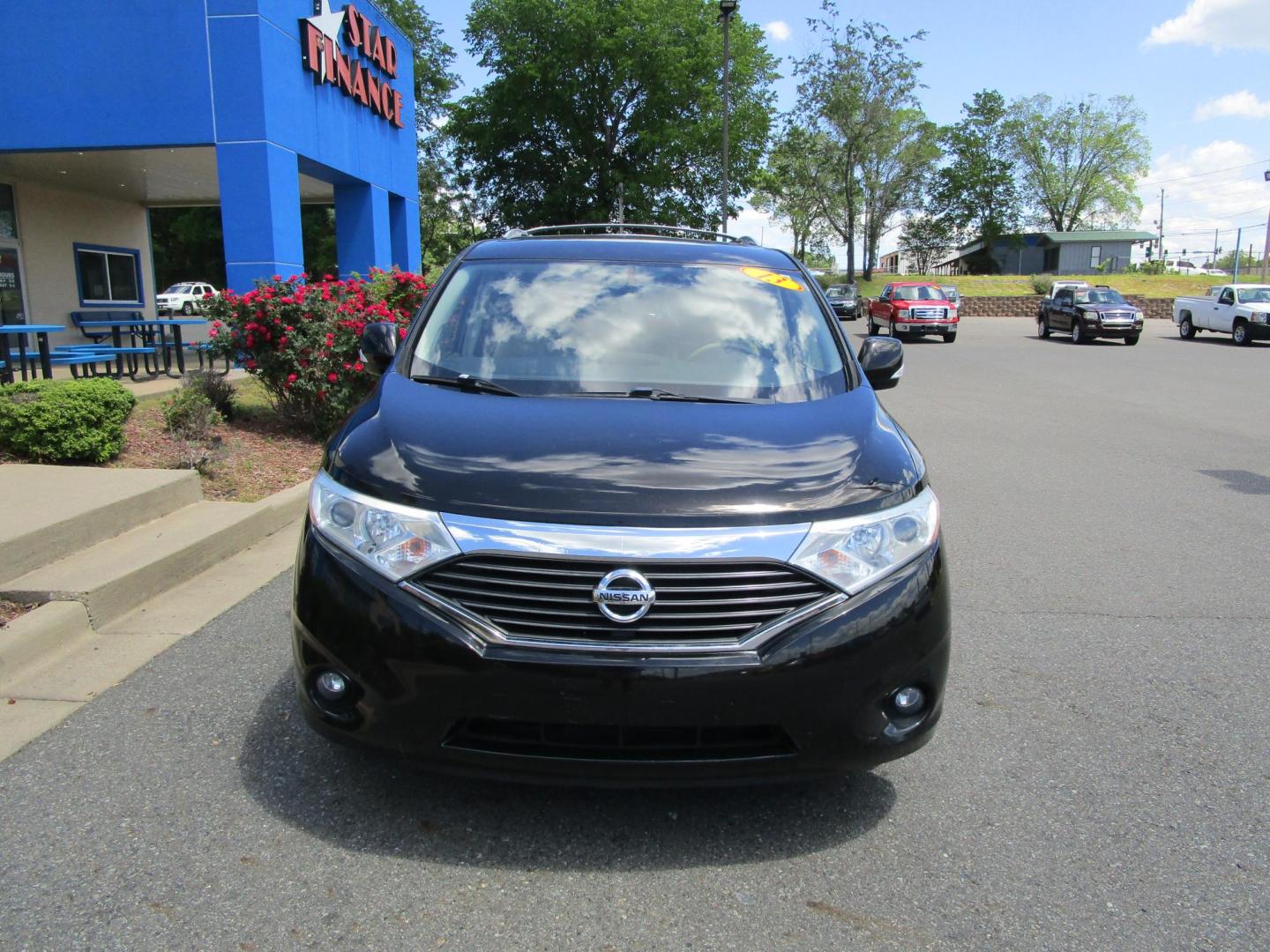 2013 BLACK /Tan / Leather Nissan Quest 3.5 S (JN8AE2KP2D9) with an 3.5L V6 DOHC 24V engine, Continuously Variable Transmission transmission, located at 1814 Albert Pike Road, Hot Springs, AR, 71913, (501) 623-1717, 34.494228, -93.094070 - Photo#2