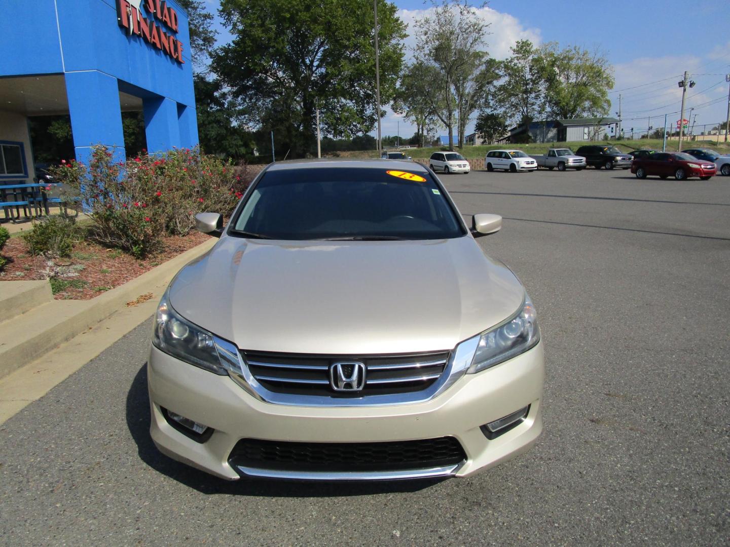 2013 GOLD /BLACK Honda Accord Sport Sedan CVT (1HGCR2F51DA) with an 2.4L L4 DOHC 16V engine, Continuously Variable Transmission transmission, located at 1814 Albert Pike Road, Hot Springs, AR, 71913, (501) 623-1717, 34.494228, -93.094070 - Photo#2