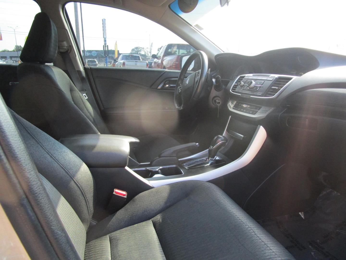 2013 GOLD /BLACK Honda Accord Sport Sedan CVT (1HGCR2F51DA) with an 2.4L L4 DOHC 16V engine, Continuously Variable Transmission transmission, located at 1814 Albert Pike Road, Hot Springs, AR, 71913, (501) 623-1717, 34.494228, -93.094070 - Photo#9