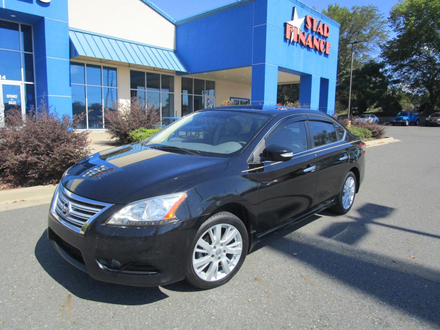 2013 BLACK /TAN Nissan Sentra S 6MT (3N1AB7APXDL) with an 2.0L L4 DOHC 16V engine, 6-Speed Manual transmission, located at 1814 Albert Pike Road, Hot Springs, AR, 71913, (501) 623-1717, 34.494228, -93.094070 - Photo#1