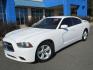 2012 WHITE /BLACK Dodge Charger SE (2C3CDXBG7CH) with an 3.6L V6 DOHC 24V engine, 5-Speed Automatic transmission, located at 1814 Albert Pike Road, Hot Springs, AR, 71913, (501) 623-1717, 34.494228, -93.094070 - Photo#1