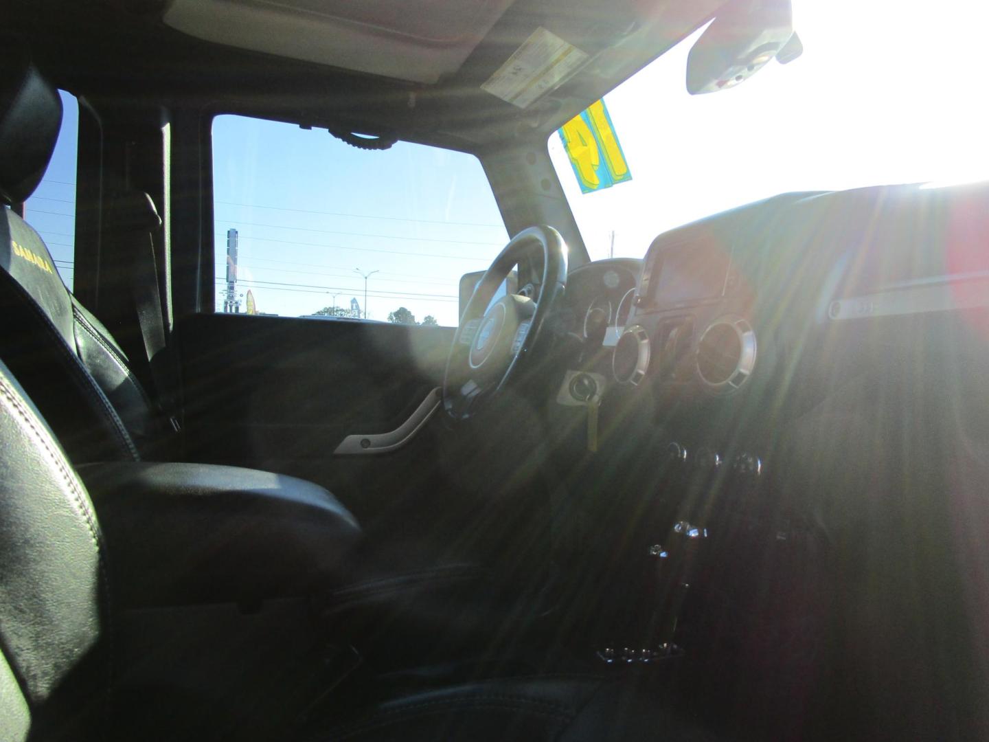 2014 GRAY /Black / Leather Jeep Wrangler Unlimited Sahara 4WD (1C4BJWEG8EL) with an 3.6L V6 DOHC 24V FFV engine, AUTOMATIC transmission, located at 1814 Albert Pike Road, Hot Springs, AR, 71913, (501) 623-1717, 34.494228, -93.094070 - Photo#9