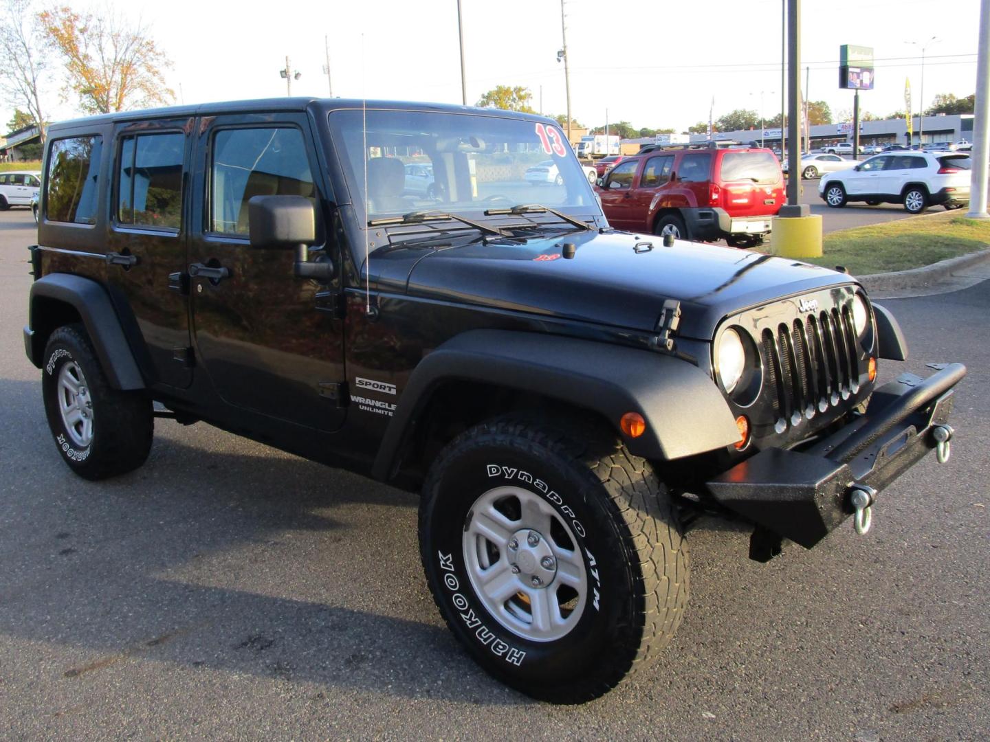 2013 BLACK /BLACK Jeep Wrangler Unlimited Sport 4WD (1C4BJWDG4DL) with an 3.6L V6 DOHC 24V FFV engine, 6-SPEED MANUAL transmission, located at 1814 Albert Pike Road, Hot Springs, AR, 71913, (501) 623-1717, 34.494228, -93.094070 - Photo#3