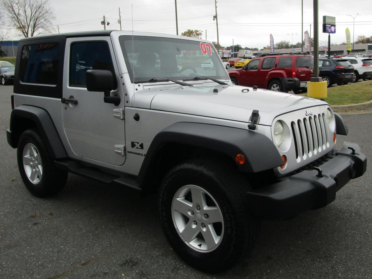 2007 SILVER Jeep Wrangler X (1J4FA24167L) with an 3.8L V6 OHV 12V engine, located at 1814 Albert Pike Road, Hot Springs, AR, 71913, (501) 623-1717, 34.494228, -93.094070 - Photo#3