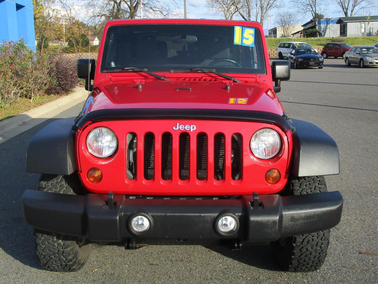 2012 RED /BLACK Jeep Wrangler Sport 4WD (1C4AJWAG5CL) with an 3.6L V6 DOHC 24V FFV engine, located at 1814 Albert Pike Road, Hot Springs, AR, 71913, (501) 623-1717, 34.494228, -93.094070 - Photo#2