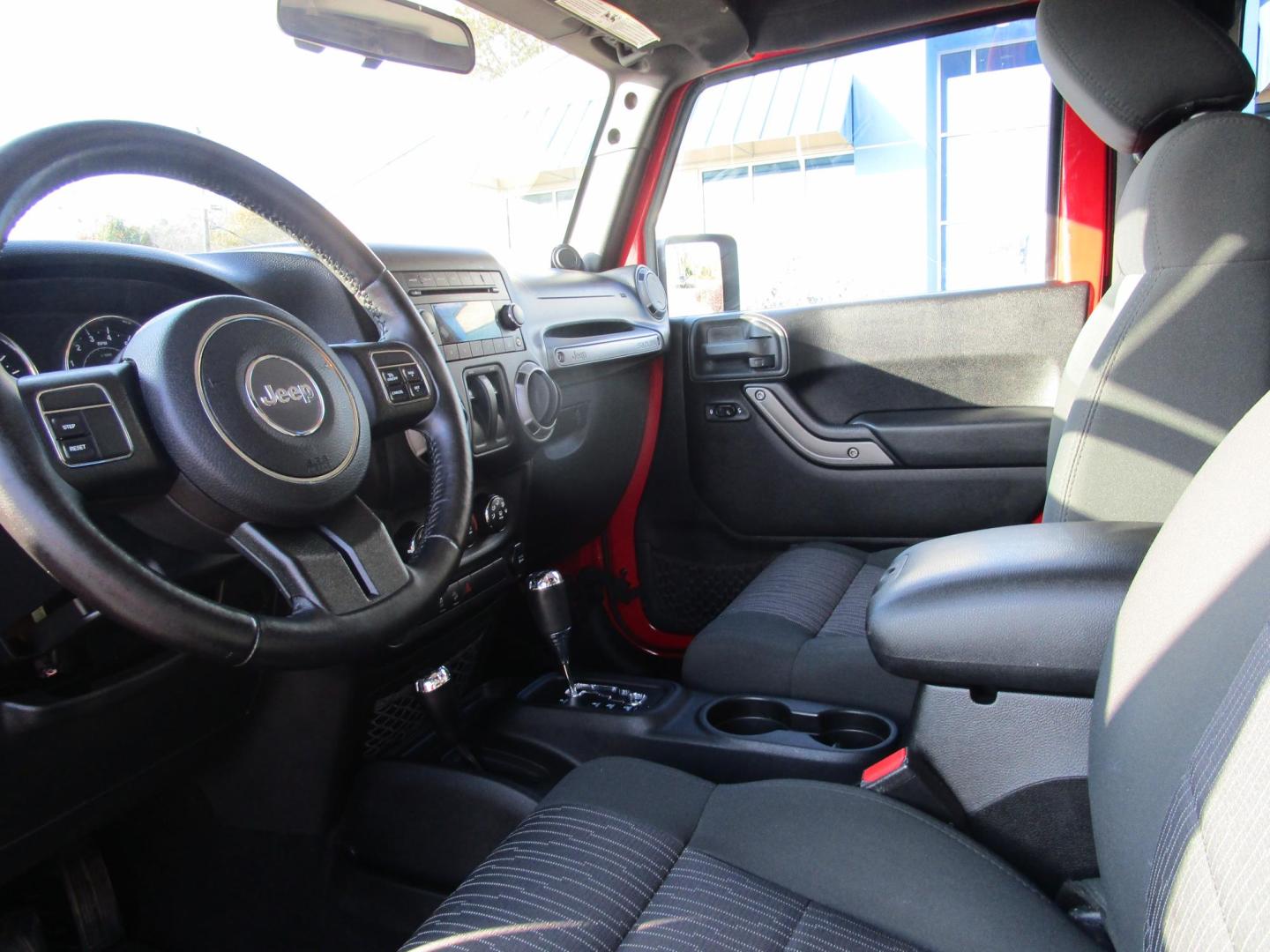 2012 RED /BLACK Jeep Wrangler Sport 4WD (1C4AJWAG5CL) with an 3.6L V6 DOHC 24V FFV engine, located at 1814 Albert Pike Road, Hot Springs, AR, 71913, (501) 623-1717, 34.494228, -93.094070 - Photo#6