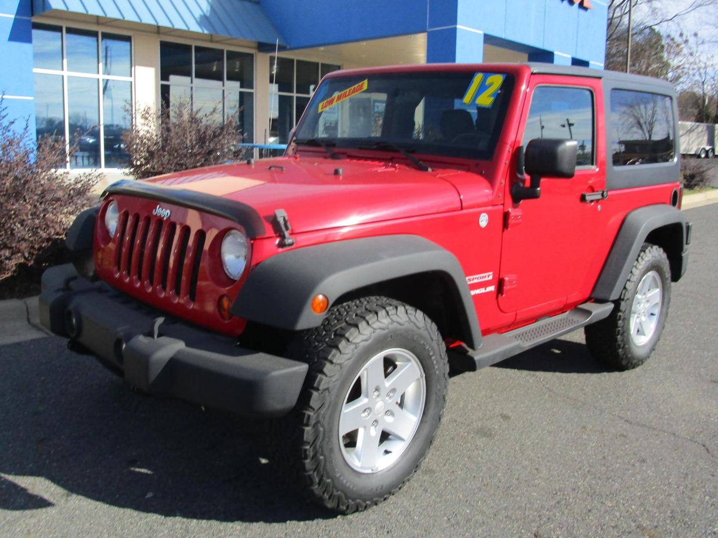2012 RED /BLACK Jeep Wrangler Sport 4WD (1C4AJWAG5CL) with an 3.6L V6 DOHC 24V FFV engine, located at 1814 Albert Pike Road, Hot Springs, AR, 71913, (501) 623-1717, 34.494228, -93.094070 - Photo#1