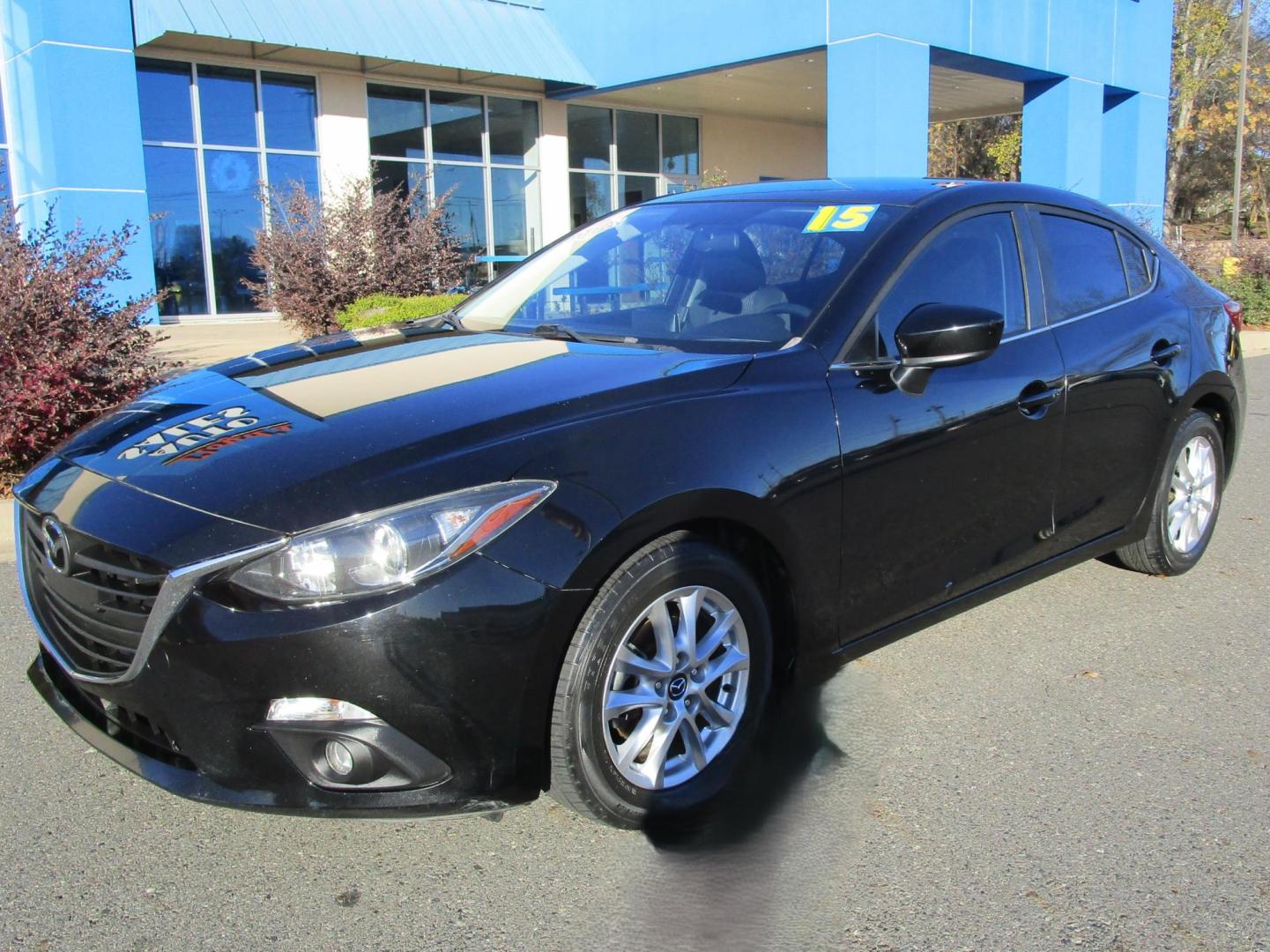 2015 BLACK /BLACK Mazda MAZDA3 i Touring AT 4-Door (3MZBM1V70FM) with an 2.0L L4 DOHC 16V engine, 6-Speed Automatic transmission, located at 1814 Albert Pike Road, Hot Springs, AR, 71913, (501) 623-1717, 34.494228, -93.094070 - Photo#1