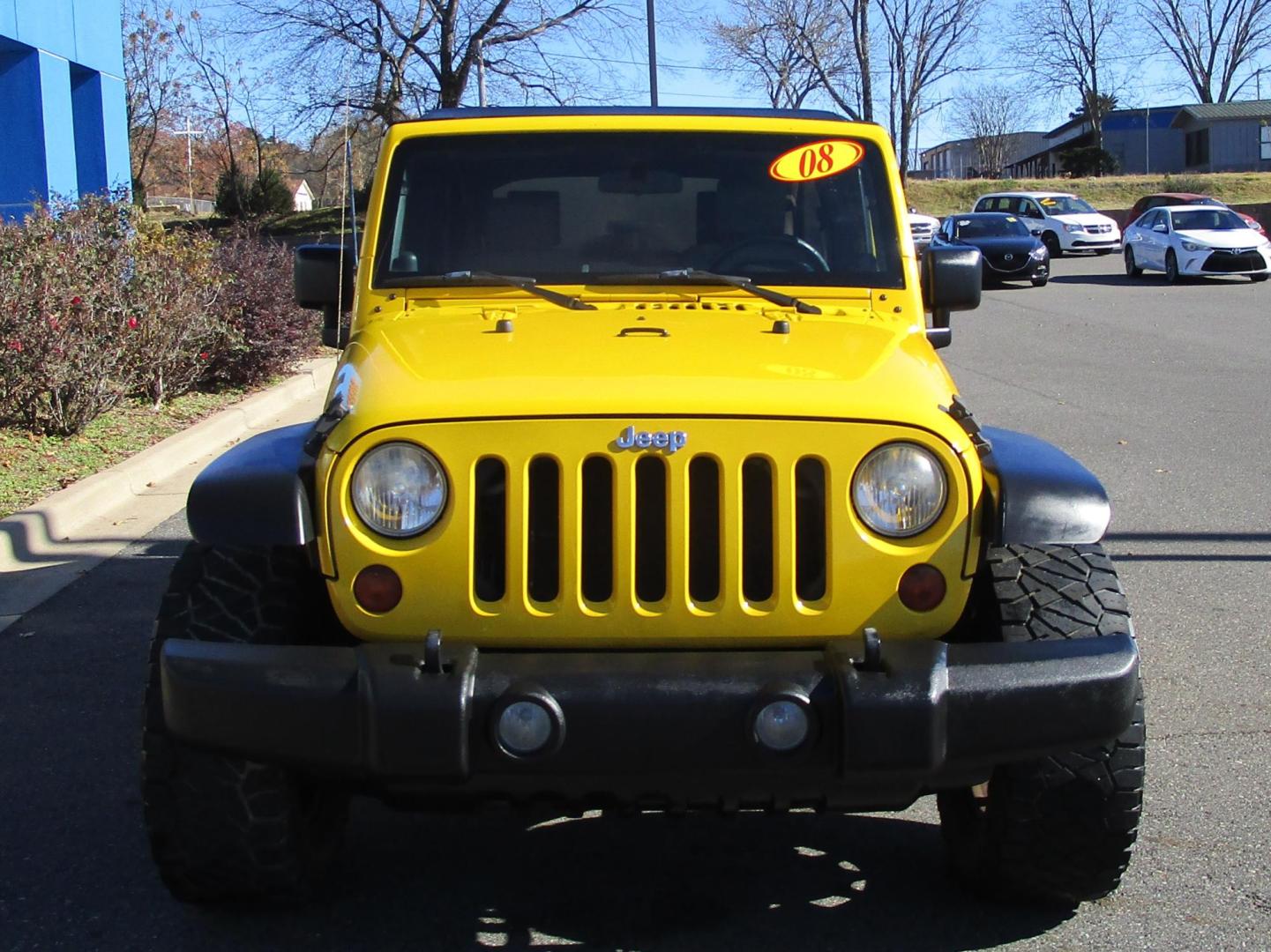 2008 Yellow /BLACK Jeep Wrangler Unlimited X 4WD (1J8GA391X8L) with an 3.8L V6 OHV 12V engine, located at 1814 Albert Pike Road, Hot Springs, AR, 71913, (501) 623-1717, 34.494228, -93.094070 - Photo#2