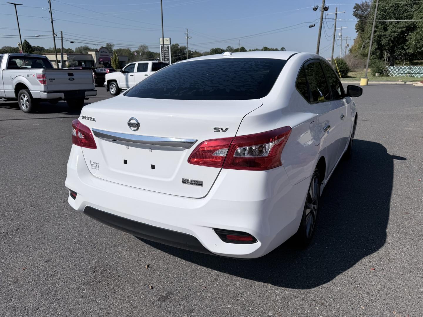 2019 WHITE Nissan Sentra S CVT (3N1AB7AP3KY) with an 1.8L L4 SFI DOHC 16V engine, CVT transmission, located at 1814 Albert Pike Road, Hot Springs, AR, 71913, (501) 623-1717, 34.494228, -93.094070- Photo#2